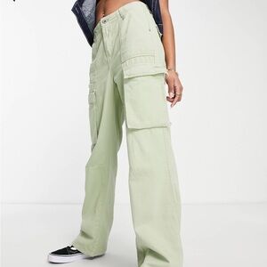 Bershka Sage Cargo Pants